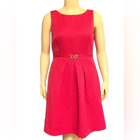Tahari Pink Sleeveless Dress Women’s Size 10 Arthur Levine - Picture 1 of 12